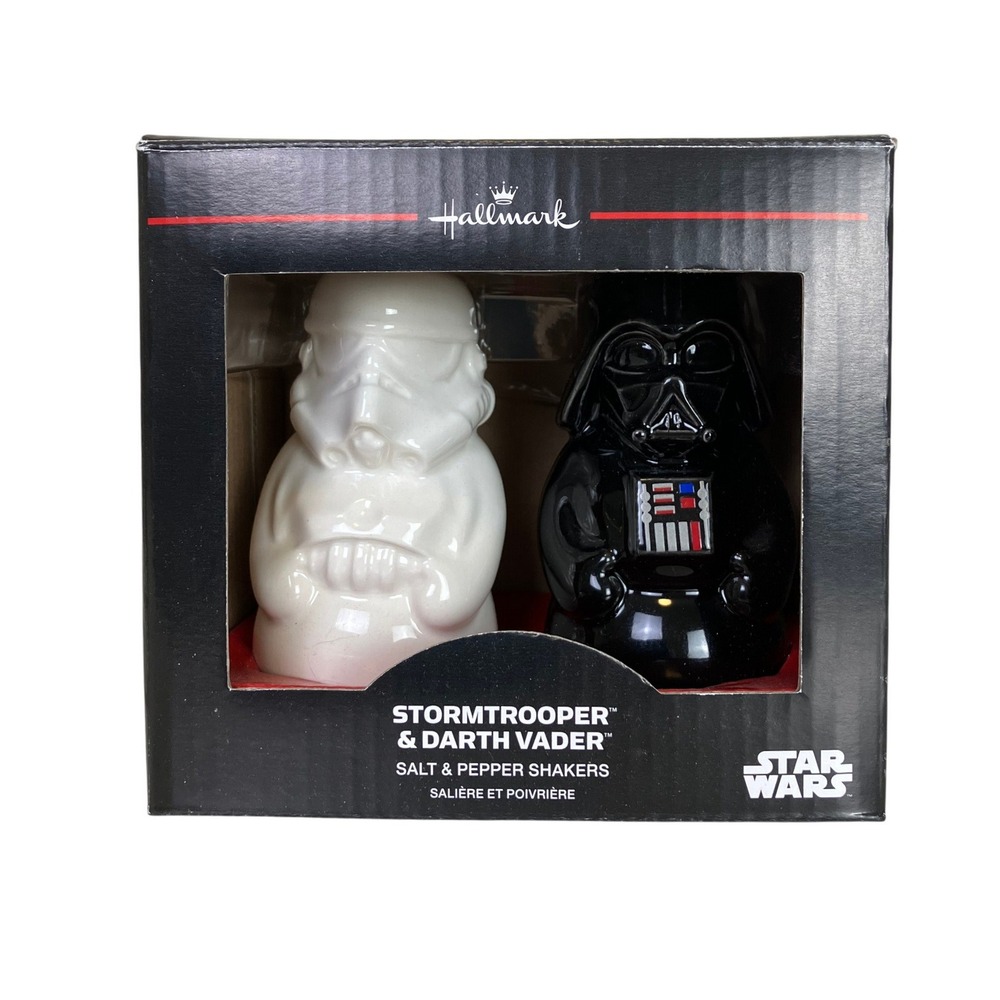 Star Wars Hallmark Stormtrooper And Vader Salt And Pepper Shaker Set Disney NIB